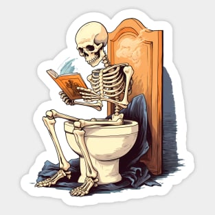 Skeleton Final Reading Sticker